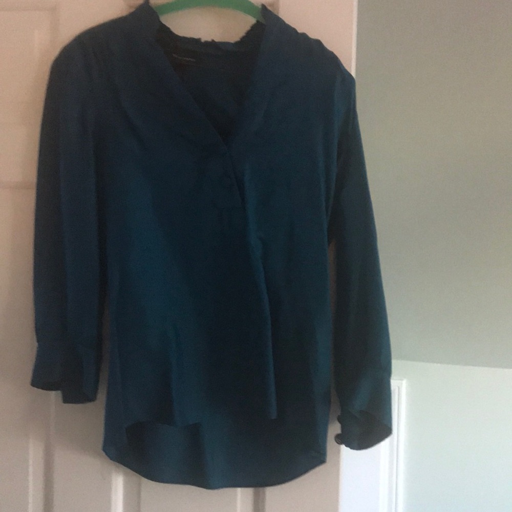 Turquoise banana Republic silk blouse
